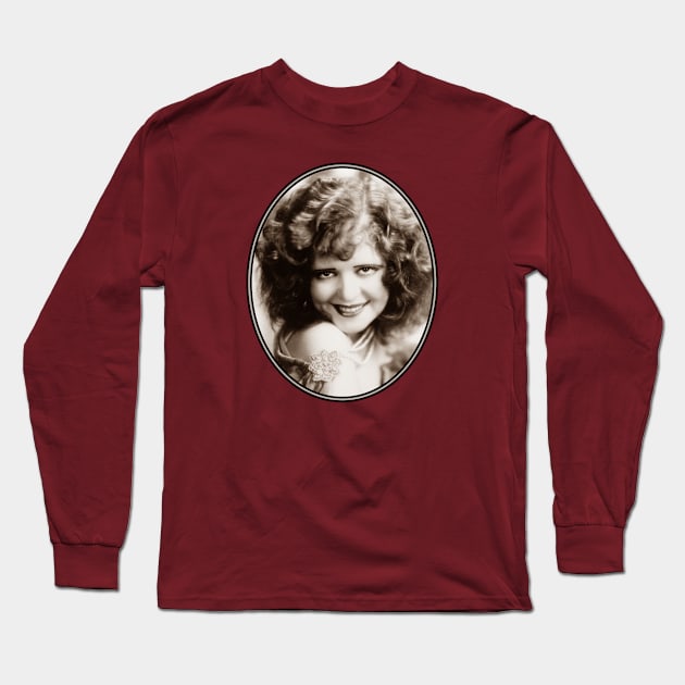 Clara Bow: The Personification of the Roaring Twenties Long Sleeve T-Shirt by Noir-N-More